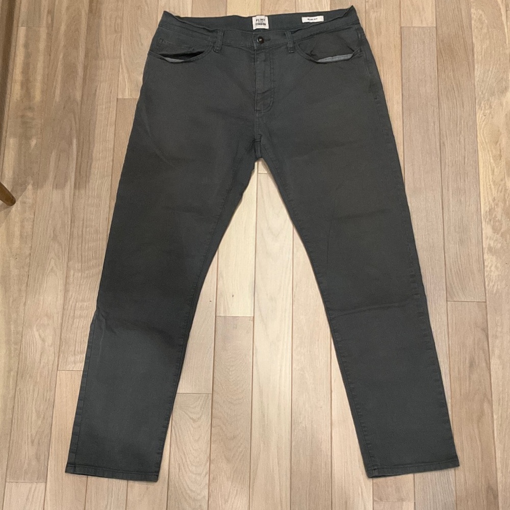 Men's Slim Chino Pants in Dark Gray